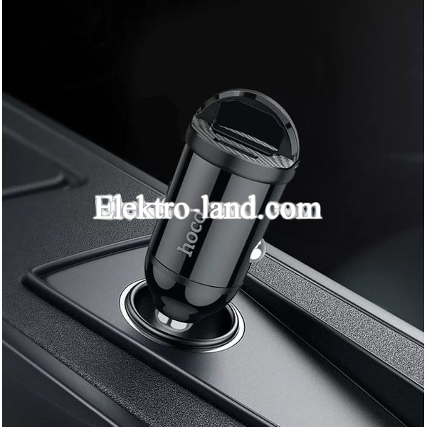 Автомобильное зарядное устройство Car Charger | 30W | PD | QC3.0 — Hoco NZ2 —  черный
