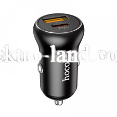 Автомобильное зарядное устройство Car Charger | 30W | PD | QC3.0 — Hoco NZ5  черный