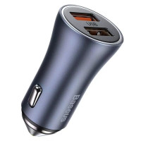 Автозарядка Car Charger | 40W | 2U — Baseus (CCJD-A0G) Golden Contactor Pro Dual Quick Charger Dark Gray — CCJD-A0G темно-серый