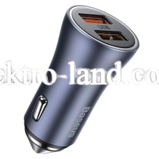 Автозарядка Car Charger | 40W | 2U — Baseus (CCJD-A0G) Golden Contactor Pro Dual Quick Charger Dark Gray — CCJD-A0G темно-серый