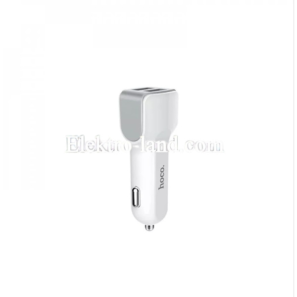 Автомобильное зарядное устройство Car Charger | 2.4A | 2U — Hoco Z23 — White белый