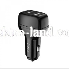 Автомобильное зарядное устройство Car Charger | 2.4A | 2U — Hoco Z36 — Black черный