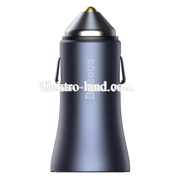 Автозарядка Car Charger | 40W | 2U — Baseus (CCJD-A0G) Golden Contactor Pro Dual Quick Charger Dark Gray — CCJD-A0G темно-серый