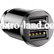 Автомобильное зарядное устройство Car Charger | 15.5W | 2U — Baseus (CCALL-ML) Grain — CCALL-ML01 черный