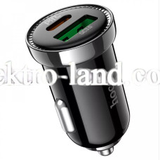 Автомобильное зарядное устройство Car Charger | 20W | PD | QC3.0 — Hoco Z44 черный