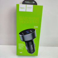 Автомобильное зарядное устройство Car Charger | 2.1A | 2U | Digital Display — Hoco Z26 —  черный