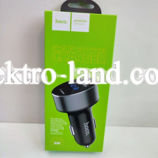 Автомобильное зарядное устройство Car Charger | 2.1A | 2U | Digital Display — Hoco Z26 —  черный
