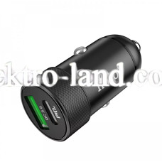 Автомобильное зарядное устройство Car Charger | 20W | PD | QC3.0 — Hoco Z32B черный
