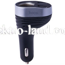 Автомобильное зарядное устройство Car Charger | 3.1A | 2U | Digital Display — Hoco Z29  черный