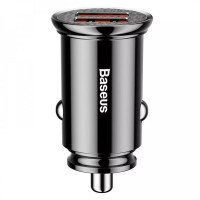 Автомобильное зарядное устройство Car Charger | 30W | 2U — Baseus (CCALL-YD01) Circular Plastic A+A Dual QC3.0 Quick черный