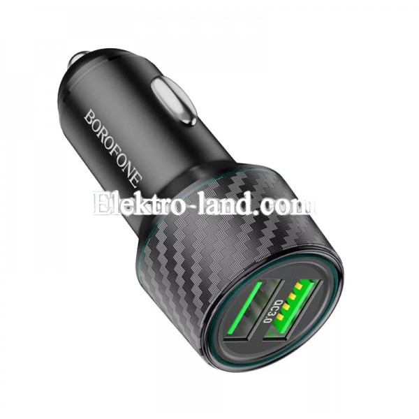Автомобильное зарядное устройство Car Charger | 36W | 2 QC3.0 — Borofone BZ21A черный