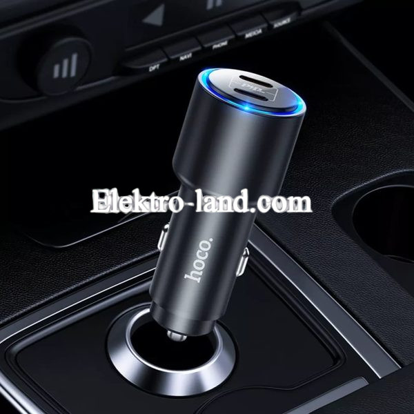 Автомобильное зарядное устройство Car Charger | 40W | 2 PD — Hoco NZ3 черный