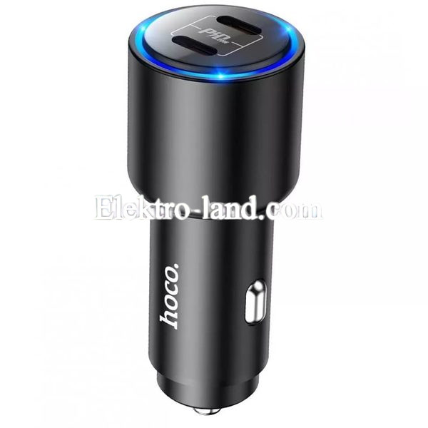 Автомобильное зарядное устройство Car Charger | 40W | 2 PD — Hoco NZ3 черный
