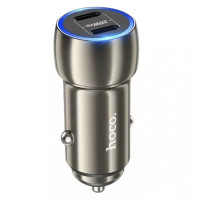 Автомобильное зарядное устройство Car Charger | 40W | 2 PD — Hoco Z48 — серый