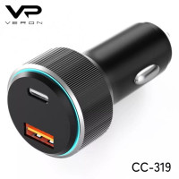 Автомобильное зарядное устройство Car Charger | 48W | PD | QC3.0 — Veron CC-319 черный