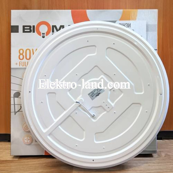 Светильник светодиодный Biom Smart 80W SML-R27-80-M-FRGB 3000-6000K+FULL RGB с д/у музыкальный BT APP 21026