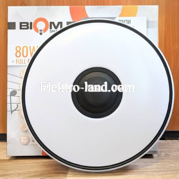Светильник светодиодный Biom Smart 80W SML-R27-80-M-FRGB 3000-6000K+FULL RGB с д/у музыкальный BT APP 21026