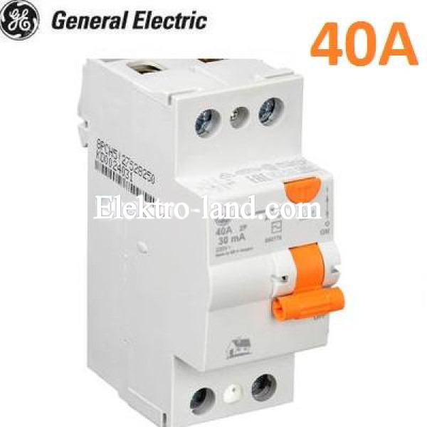 Устройство защитного отключения (УЗО) DCG240/030 2P AC, 6kA General Electric 
