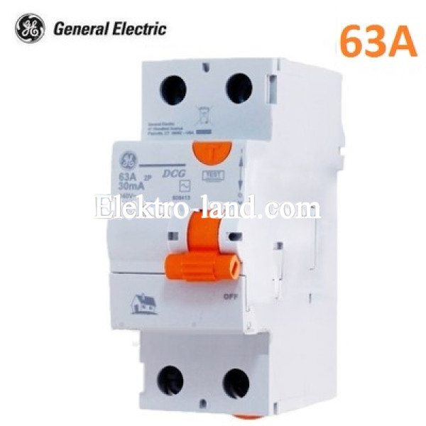 Устройство защитного отключения (УЗО) DCG263/030 2P AC, 6kA General Electric 