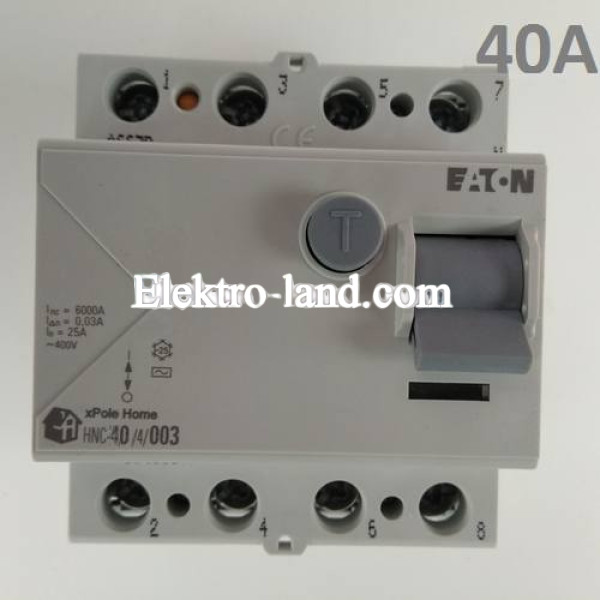 Устройство защитного отключения (УЗО) HNC-40/4/003  Eaton Moeller  