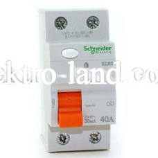 Устройство защитного отключения (УЗО) ВД63 Домовой 2П 40A 30мA Schneider Electric