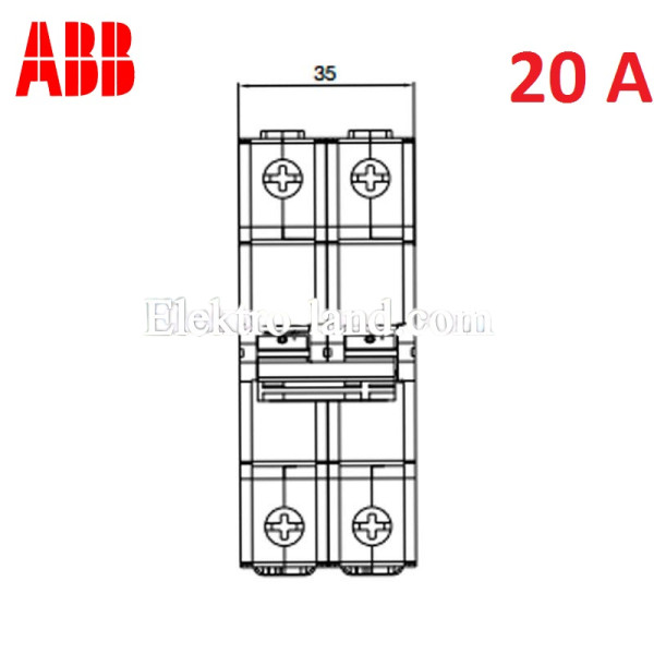 Автоматический выключатель 2Р 20А тип C, ABB basic M 