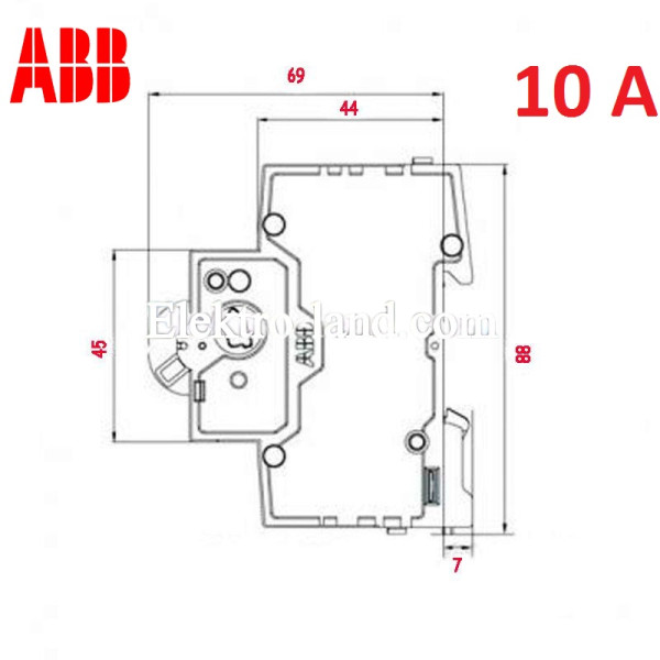 Автоматический выключатель 2Р 10А тип C, ABB basic M 