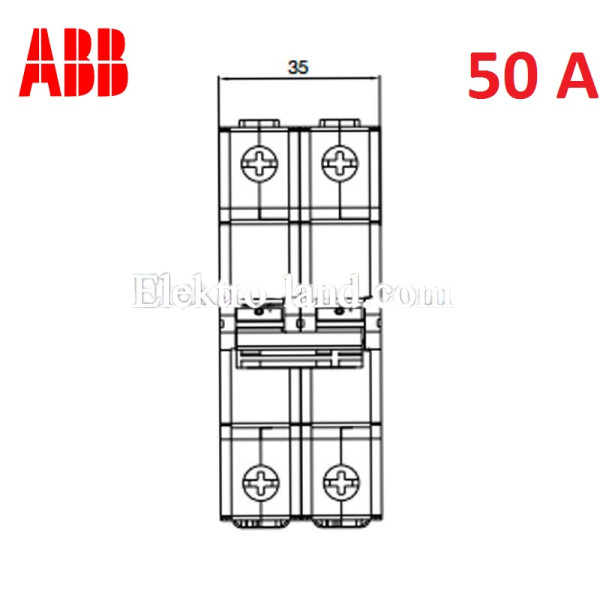 Автоматический выключатель 2Р 50А тип C, ABB basic M 