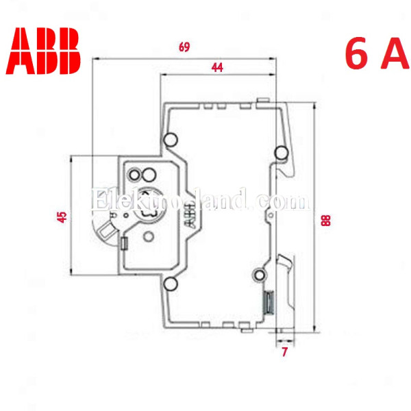 Автоматический выключатель 2Р 6А тип C, ABB basic M 