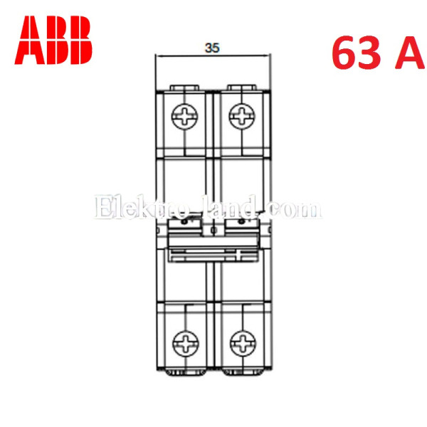 Автоматический выключатель 2Р 63А тип C, ABB basic M 