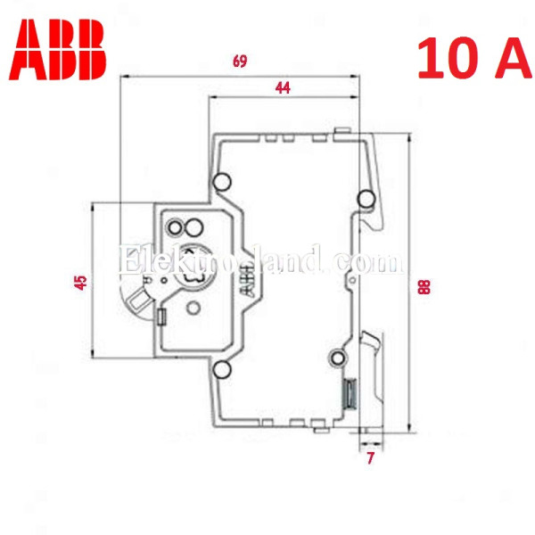 Автоматический выключатель 1Р 10А C, ABB basic M 
