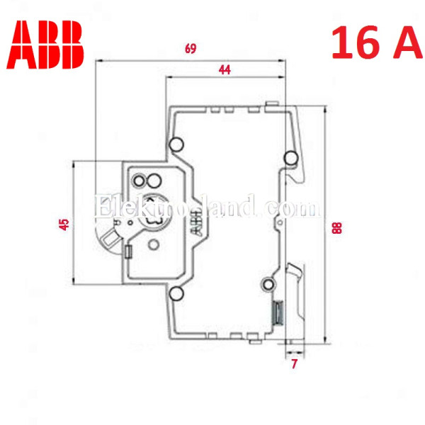 Автоматический выключатель 1Р 16А C, ABB basic M 