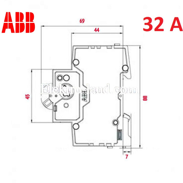 Автоматический выключатель 1Р 32А тип C, ABB basic M 