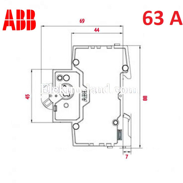 Автоматический выключатель 1Р 63А тип C, ABB basic M 