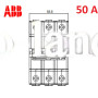 Автоматический выключатель 3Р  50А тип C, ABB basic M 