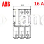 Автоматический выключатель 3Р 16А тип C, ABB basic M 