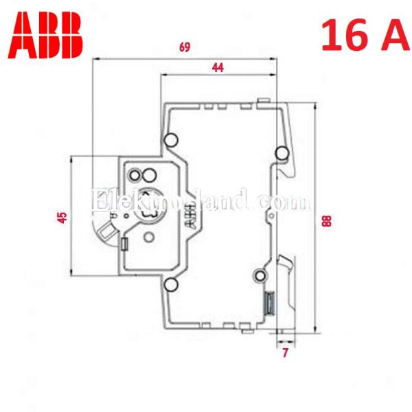 Автоматический выключатель 3Р 16А тип C, ABB basic M 