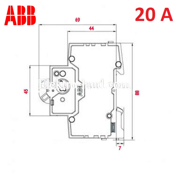 Автоматический выключатель 3Р 20А тип C, ABB basic M 