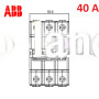 Автоматический выключатель 3Р 40А тип C, ABB basic M 