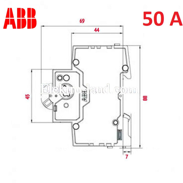 Автоматический выключатель 3Р  50А тип C, ABB basic M 