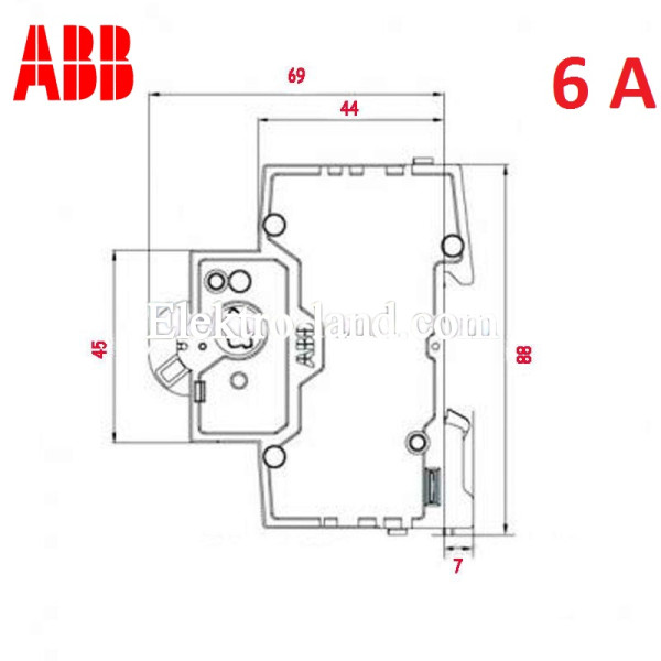 Автоматический выключатель 3Р 6А тип C, ABB basic M 