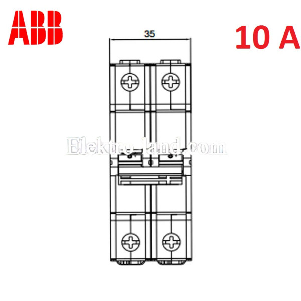 Автоматический выключатель 2Р 10А тип C, ABB basic M 