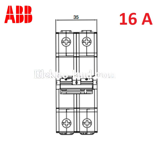 Автоматический выключатель 2Р 16А тип C, ABB basic M 