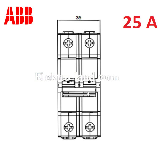 Автоматический выключатель 2Р 25А тип C, ABB basic M 