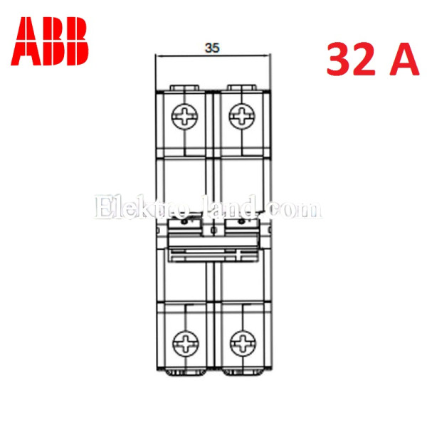 Автоматический выключатель 2Р 32А тип C, ABB basic M 