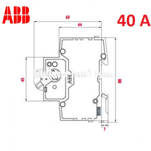 Автоматический выключатель 2Р 40А тип C, ABB basic M 