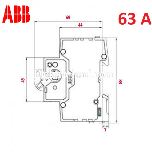 Автоматический выключатель 2Р 63А тип C, ABB basic M 
