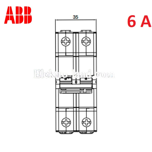 Автоматический выключатель 2Р 6А тип C, ABB basic M 