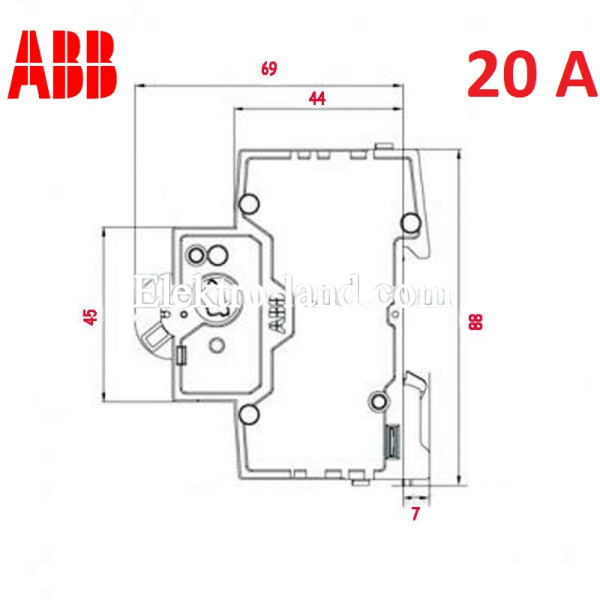 Автоматический выключатель 2Р 20А тип C, ABB basic M 
