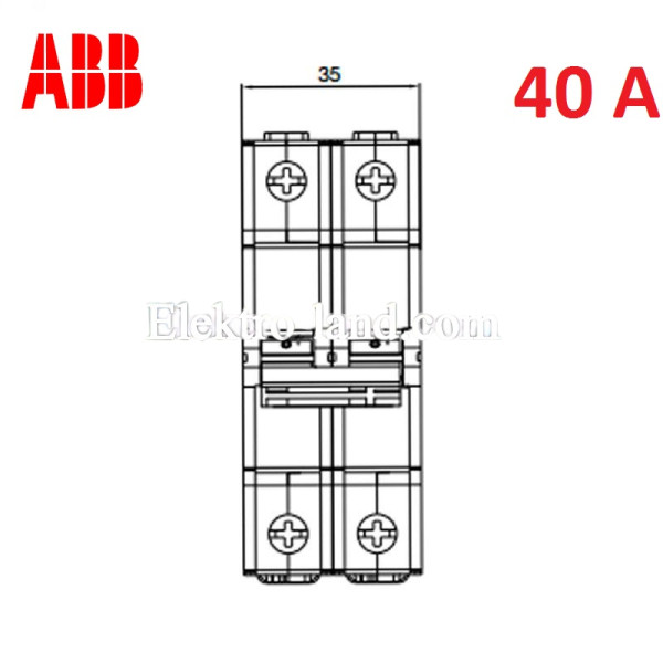 Автоматический выключатель 2Р 40А тип C, ABB basic M 